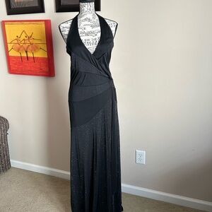 I.N. San Francisco Black Sparkle Maxi Dress